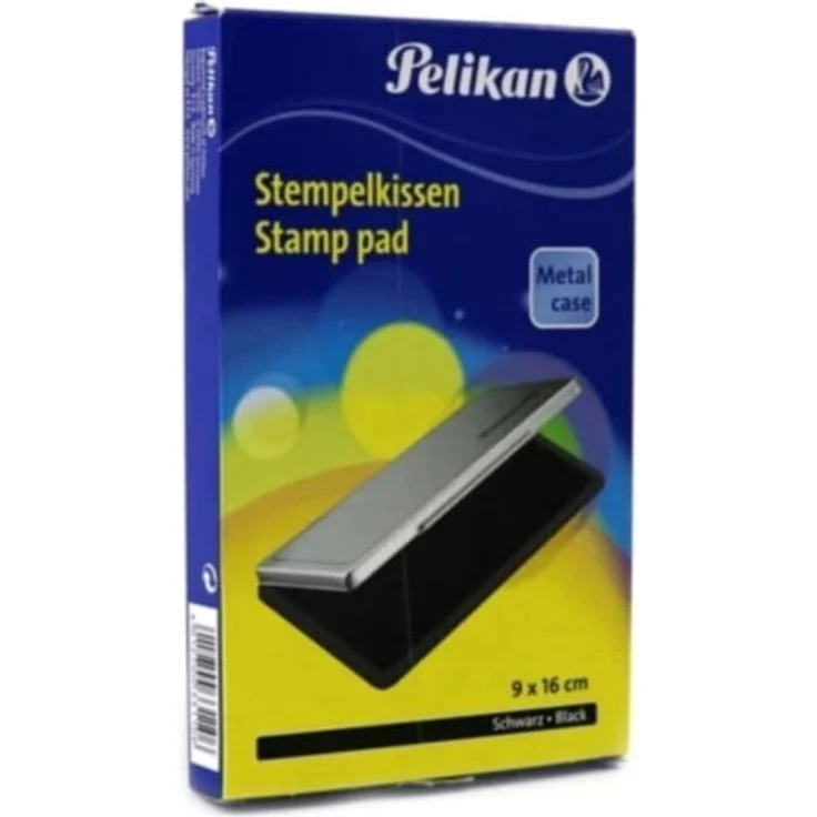 Pelikan Stempelkissen 1 331108 getränkt ohne Öl 9x16cm schwarz – Bild 1