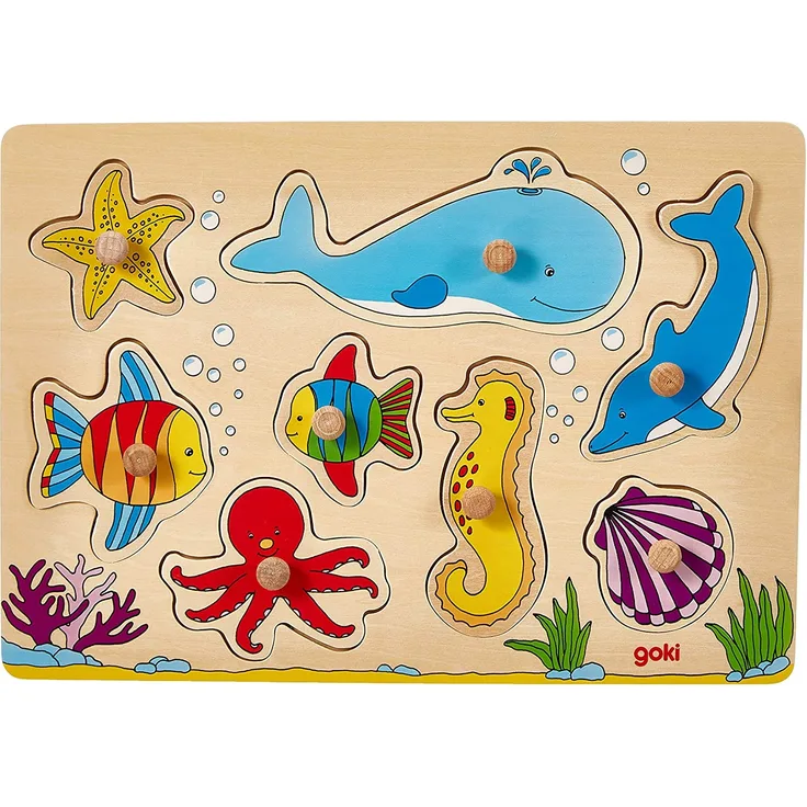 Goki 57953 - Steckpuzzle - Unterwasserwelt