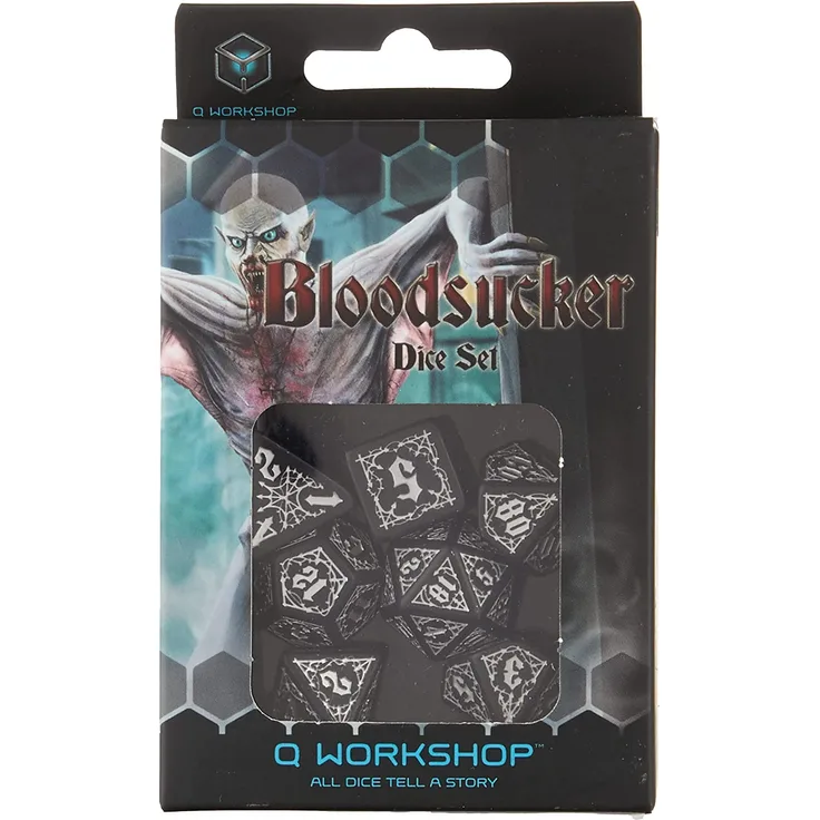 Bloodsucker Black & silver Dice Set