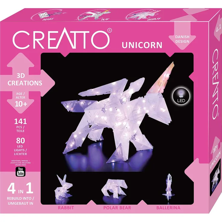 Creatto Bastelset LED-Lampe Einhorn