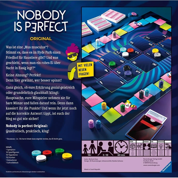 Ravensburger 'Nobody is perfect Original' Brettspiel, ab 14 Jahren, 3 - 10 Spieler, 60 min Spielzeit – Bild 6