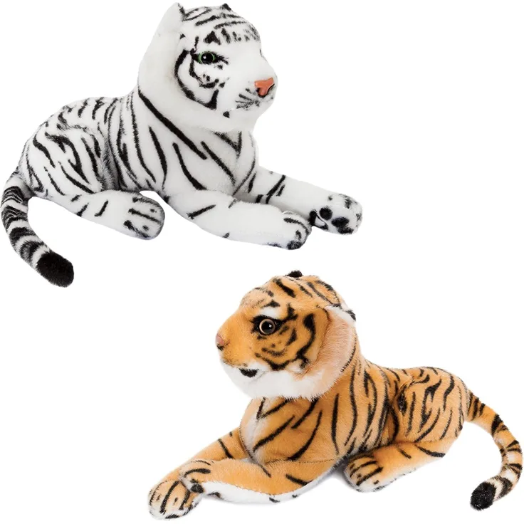 2er Set Tiger weiß und braun ca. 25 cm Stofftier Plüschtier
