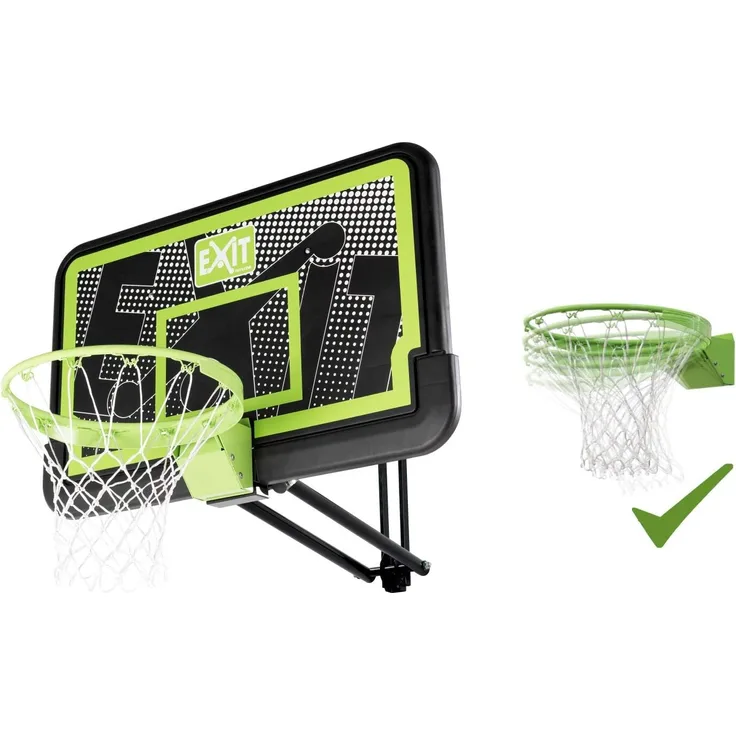 EXIT Basketballkorb Galaxy Black Edition | Wandmontage | Schwarz | 126x112x108 cm