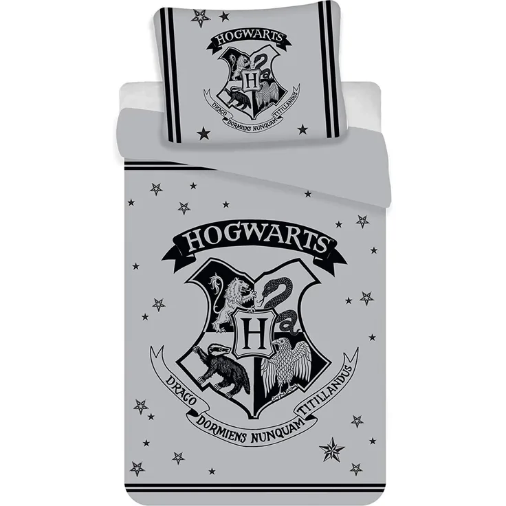 BrandMac Harry Potter Bettwäsche-Set, Bettbezug 135 x 200cm, Kopfkissenbezug 80 x 80cm Baumwolle