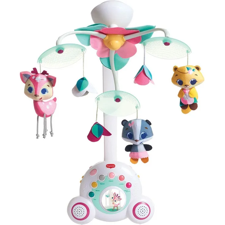 Tiny Love Baby-Mobile, hochwertiges 2-in-1 Musik-Mobile mit 18 wundervollen Melodien und 40 Min. Spieldauer, auch als tragbare Musik-Box nutzbar, Baby-Spieluhr ab der Geburt (0M+), Tiny Princess Tales