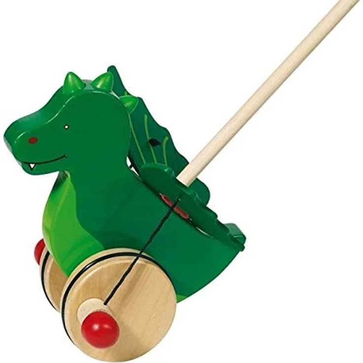 Goki 54998 'Schiebetier', ab 12 Monaten, ca. 20 cm, Holz, sortiert - 1 Stück - Farb- und Modellauswahl erfolgt zufällig – Bild 2