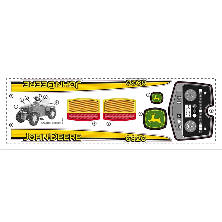 Aufklebersatz für John Deere 6920