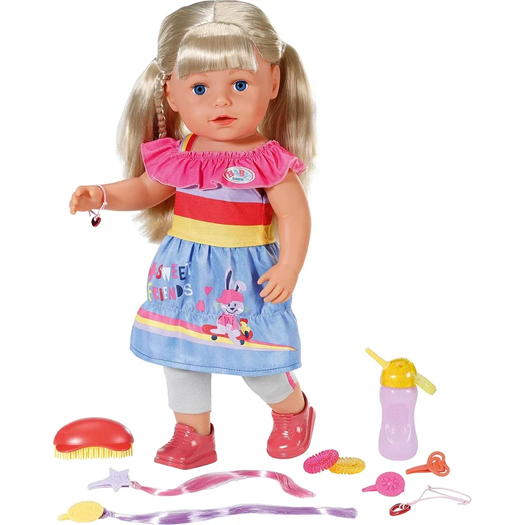 Zapf Creation 830345 'BABY born Sister 43 cm', ab 4 Jahren, mit sechs lebensechten Funktionen – Bild 1