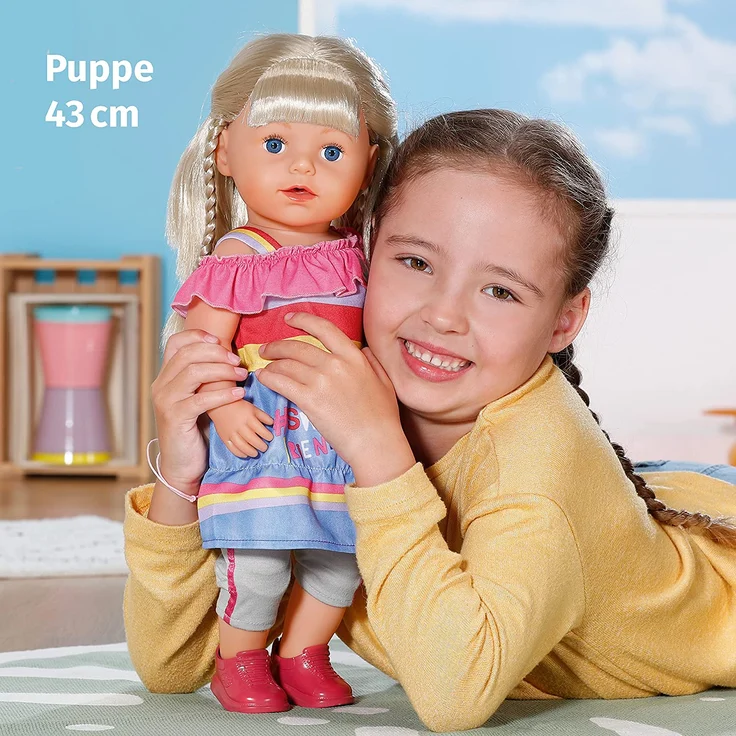 Zapf Creation 830345 'BABY born Sister 43 cm', ab 4 Jahren, mit sechs lebensechten Funktionen – Bild 7