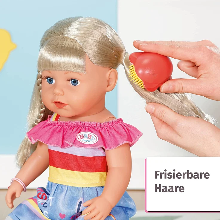 Zapf Creation 830345 'BABY born Sister 43 cm', ab 4 Jahren, mit sechs lebensechten Funktionen – Bild 3