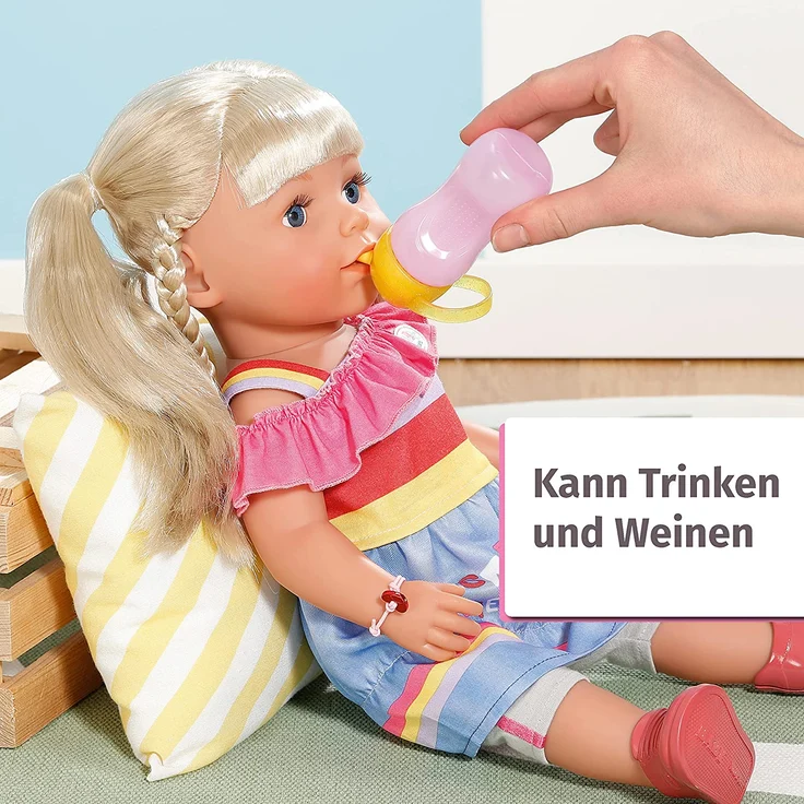 Zapf Creation 830345 'BABY born Sister 43 cm', ab 4 Jahren, mit sechs lebensechten Funktionen – Bild 4