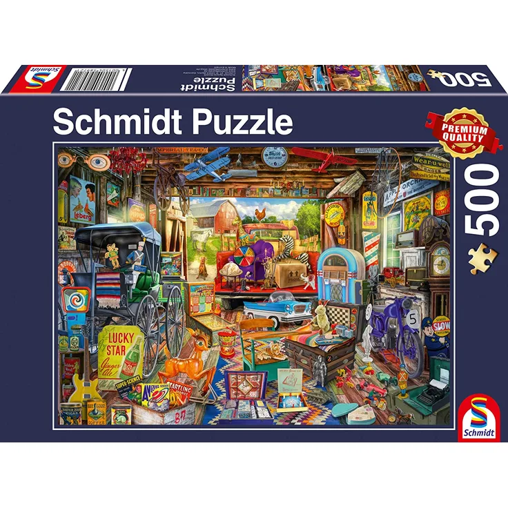 Schmidt Puzzle 500 Teile Garagen-Flohmarkt