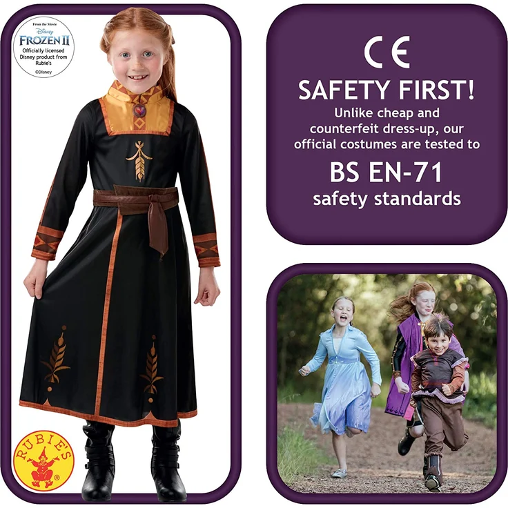 Disney Kostüm für Kinder „Anna“ aus „Die Eiskönigin 2“ S bunt – Bild 4