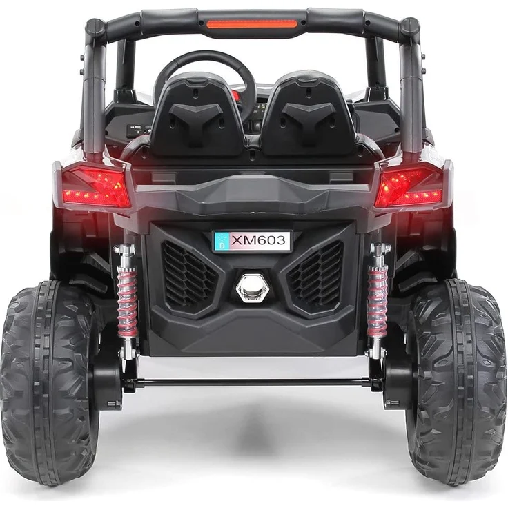 Kinder Elektro Auto Buggy Allrad 4x4 Utv MX Ledersitz Jeep Kinderfahrzeug Auto (Schwarz) – Bild 7