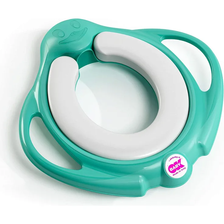 Okbaby weicher Toilettensitzverkleinerer mit weicher gepolsterter Sitzfläche. türkis