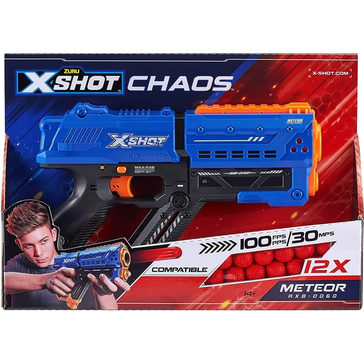 Zuru 'X-Shot Chaos Meteor' Blaster, ab 8 Jahren, inkl. 12 Dart Balls