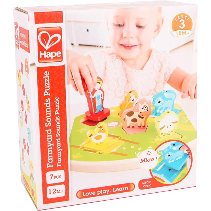 Hape E1614 Bauernhof-Geräusche-Puzzle – Bild 6