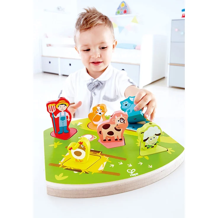 Hape E1614 Bauernhof-Geräusche-Puzzle – Bild 4