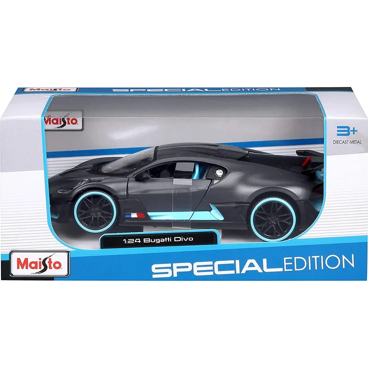 Maisto 531526 Bugatti Divo Modellauto im Maßstab 1:24, dunkelgrau – Bild 7