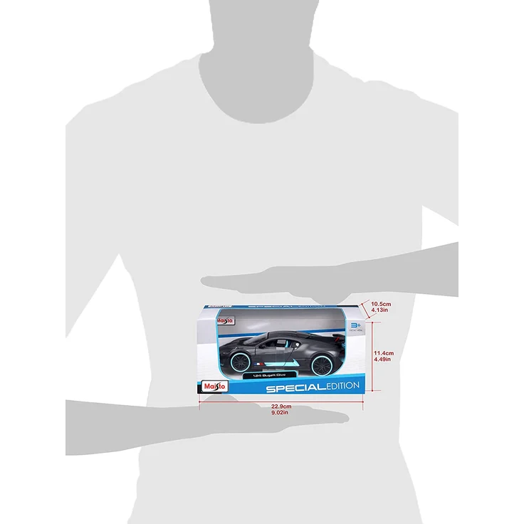 Maisto 531526 Bugatti Divo Modellauto im Maßstab 1:24, dunkelgrau – Bild 8