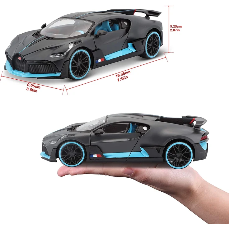 Maisto 531526 Bugatti Divo Modellauto im Maßstab 1:24, dunkelgrau – Bild 6