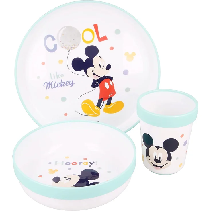 Stor Mickey Mouse Kindergeschirr Set Premium 3-teilig – Bild 4