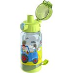 HABA 304486 - Trinkflasche Traktor, 400ml Kinder-Trinkflasche mit Traktor-Motiv in Grün für Kindergarten oder Schule, bpa freier Kunststoff, spülmaschinenfest