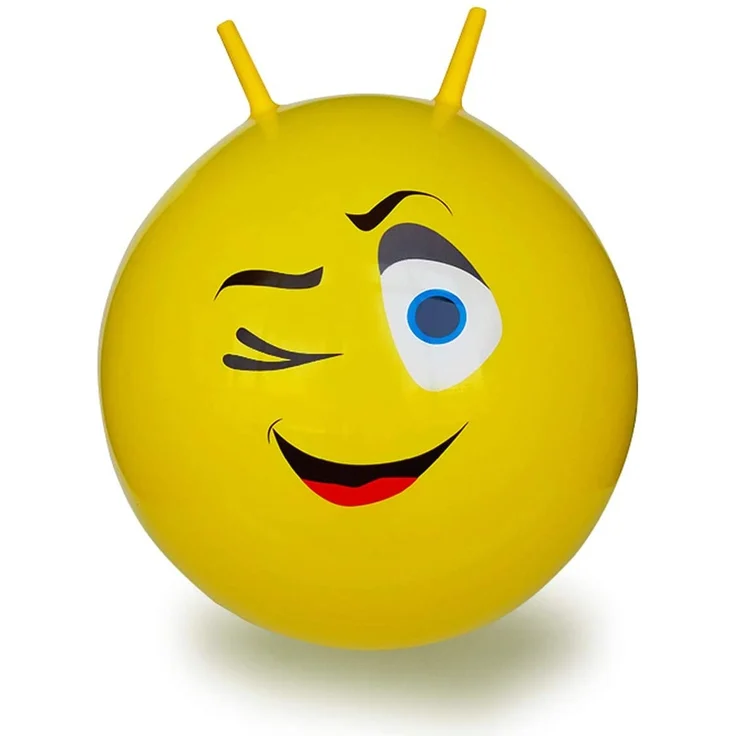 Jamara 460459 Hüpfball Eye-bis 50 kg, fördert den Gleichgewichtssinn und die motorischen Fähigkeiten, robust und widerstandsfähig, pflegeleicht, gelb – Bild 2