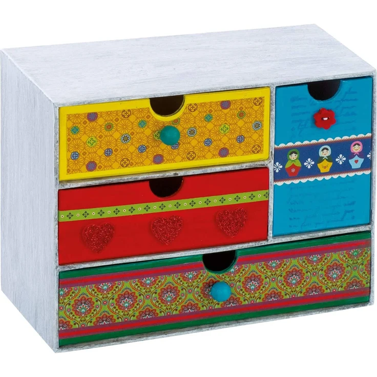 Folia, Pappschachtel Kommode, 21x9,6x16 cm, 3317 – Bild 5