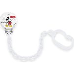 NUK 10256312 Disney Mickey Mouse Saugerkette, mit Clip zur sicheren Befestigung des Schnullers an Baby‘s Kleidung, 1 Stück, Farbe nicht frei wählbar