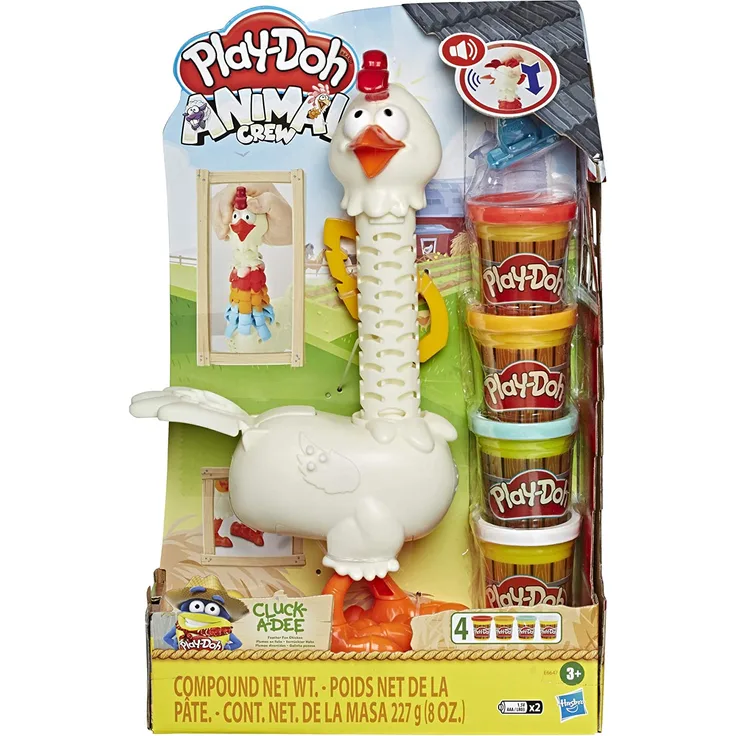 Hasbro - Play-Doh - Animal Crew Cluck-a-Dee Verrücktes Huhn