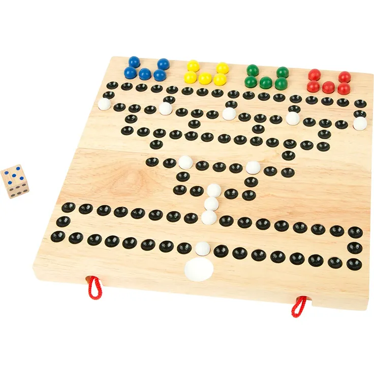 small foot 9954 Gesellschaftsspiel „Barrikade“ aus Holz, Würfel- und Strategiespiel für 2 bis 4 Spieler, ab 3 Jahren – Bild 2