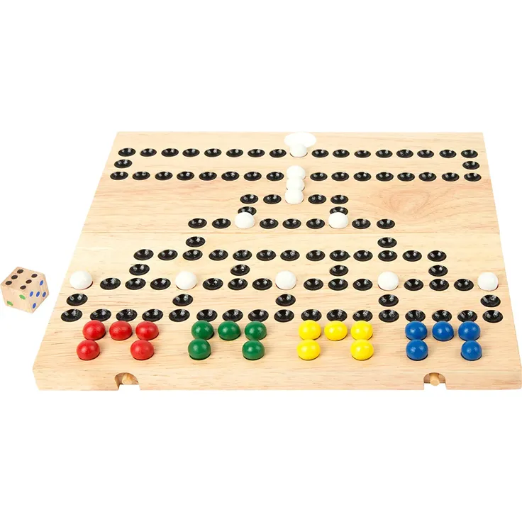 small foot 9954 Gesellschaftsspiel „Barrikade“ aus Holz, Würfel- und Strategiespiel für 2 bis 4 Spieler, ab 3 Jahren – Bild 3