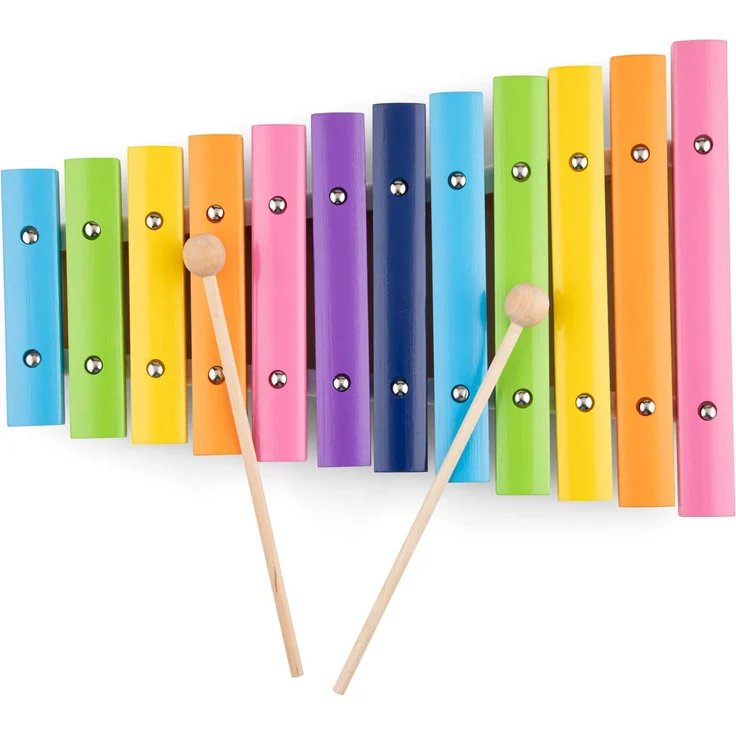 New Classic Toys - 10236 - Musikinstrument - Xylophon - 12 Töne - Bunt – Bild 1