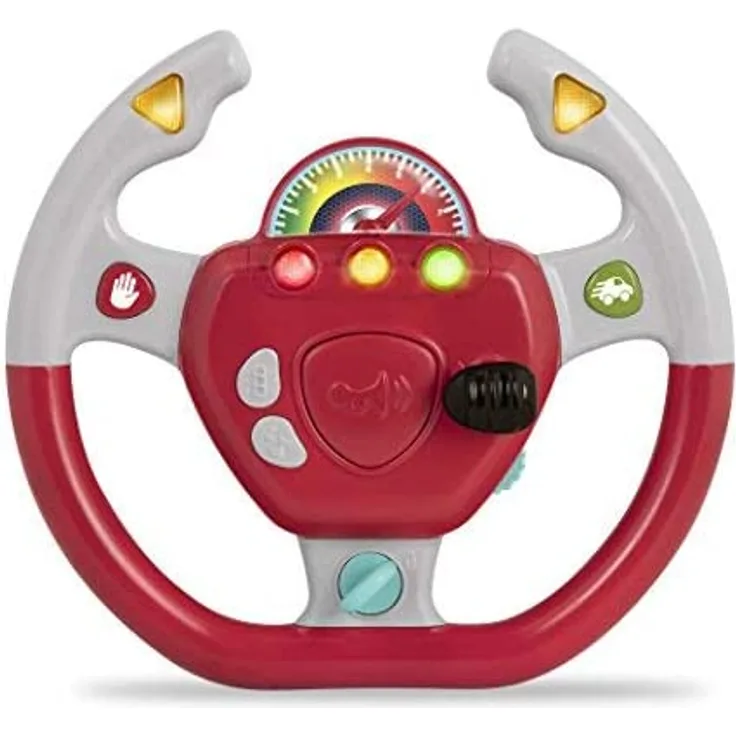 Battat BT2525Z Interaktives Lenkrad Spielzeug auch für unterwegs und Autofahrten mit Lichtern und Geräuschen für Kinder ab 2 Jahren
