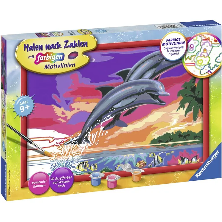 Ravensburger Malen nach Zahlen 28907 - Welt der Delfine