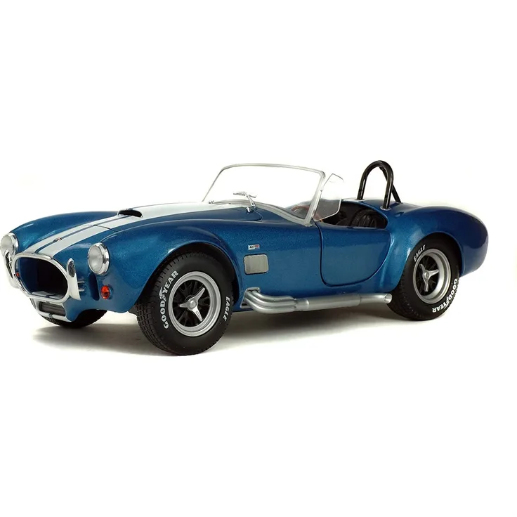 Solido S1850017 Cobra MKII 427 – 1:18 Modell 1965, Die-Cast, Metall, metallic blau mit weißen Zierstreifen und Chromteilen