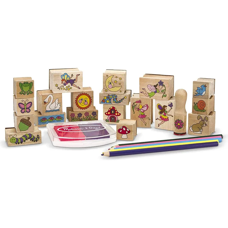 Melissa & Doug Stamp-a-scene-Märchengarten | Kunsthandwerk | Stempelsets und -schablonen | 4+ | Geschenk für Jungen oder Mädchen