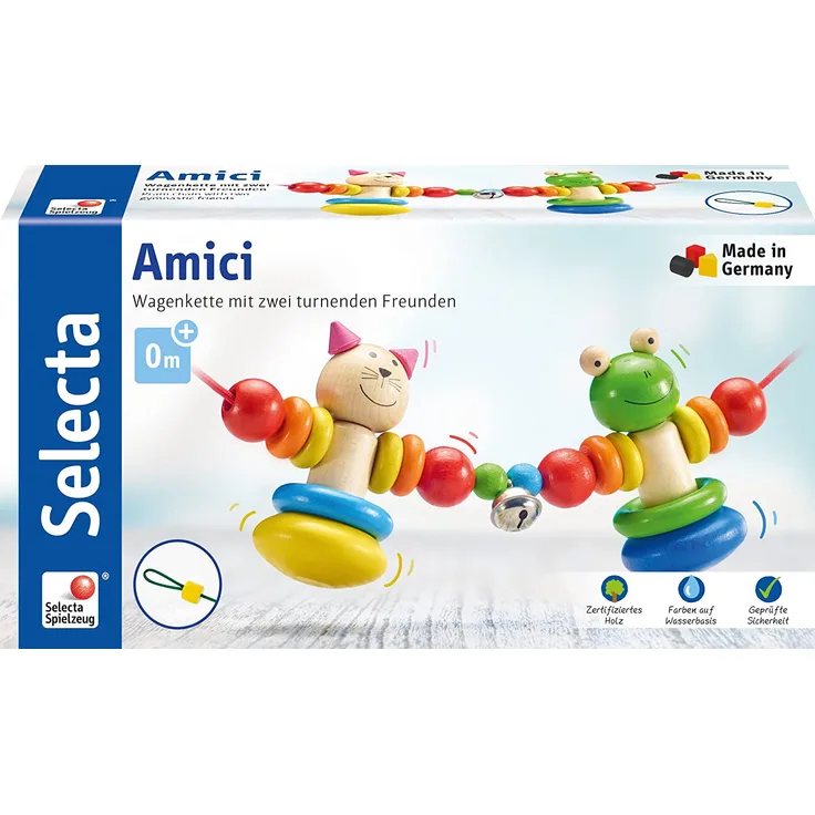 Selecta 61017 Amici, Kinderwagenkette, 56 cm