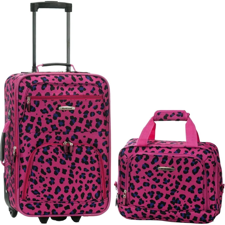 Rockland Sac À Dos À Roulettes De 17 PO Kinder-Rucksack, 38 Liter, Magenta Leopard - Preisvergleich – Bild 1