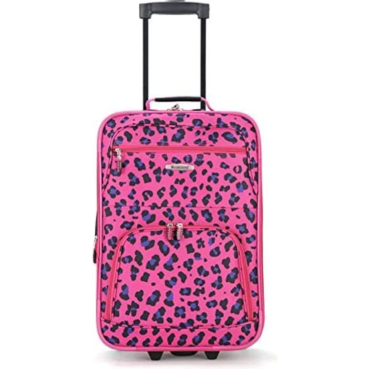 Rockland Sac À Dos À Roulettes De 17 PO Kinder-Rucksack, 38 Liter, Magenta Leopard - Preisvergleich – Bild 2