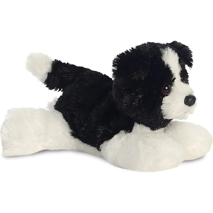 Aurora, 31717, Mini Flopsie Cami Border Collie, 20cm, Plüschtier, schwarz/weiß