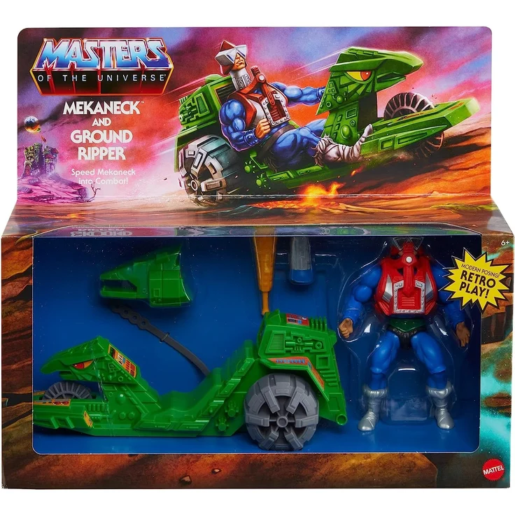 Masters of the Universe HKM62 - MOTU Origins Fahrzeug und Actionfigur Ground Ripper und Mekaneck, inspiriert von dem Road Ripper aus den 1980er Jahren, MOTU Spielzeugauto, Action Figur ab 6 Jahren – Bild 6