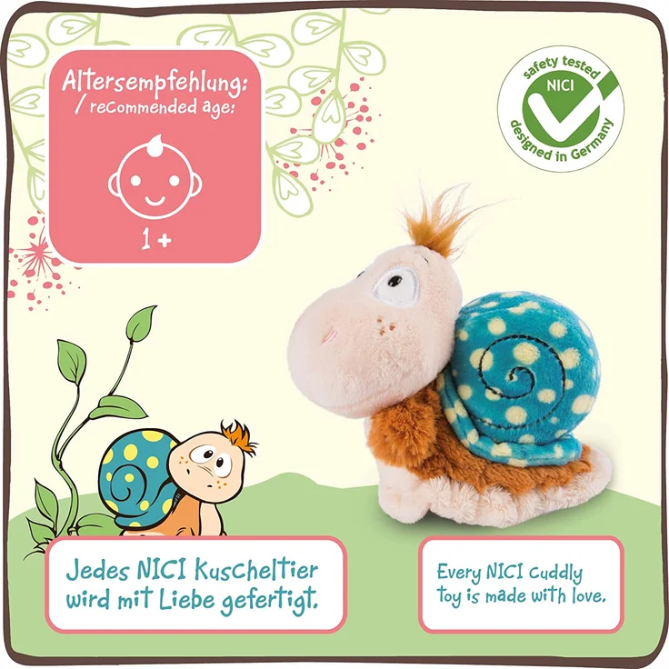 Kuscheltier Schnecke blau – Bild 4