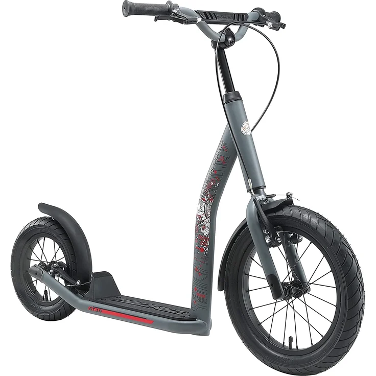 BIKESTAR Tretroller Kinderroller ab 8 Jahre | 16 Zoll New Gen Sport | Chrom – Bild 1