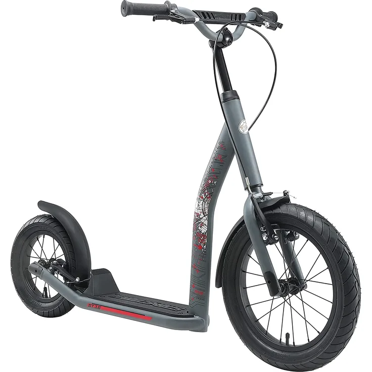 BIKESTAR Tretroller Kinderroller ab 8 Jahre | 16 Zoll New Gen Sport | Chrom