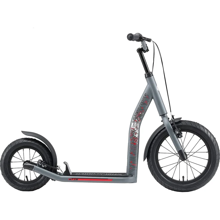 BIKESTAR Tretroller Kinderroller ab 8 Jahre | 16 Zoll New Gen Sport | Chrom – Bild 2