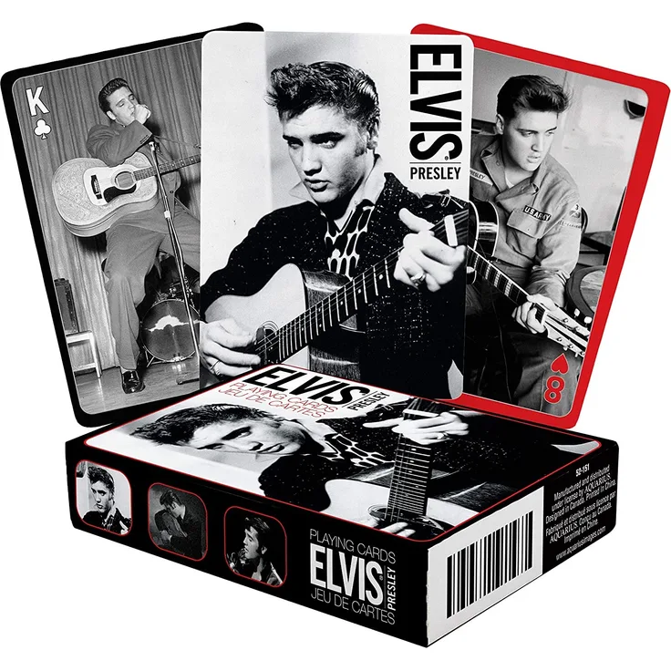 Aquarius Elvis - Black and White Playing Cards Deck