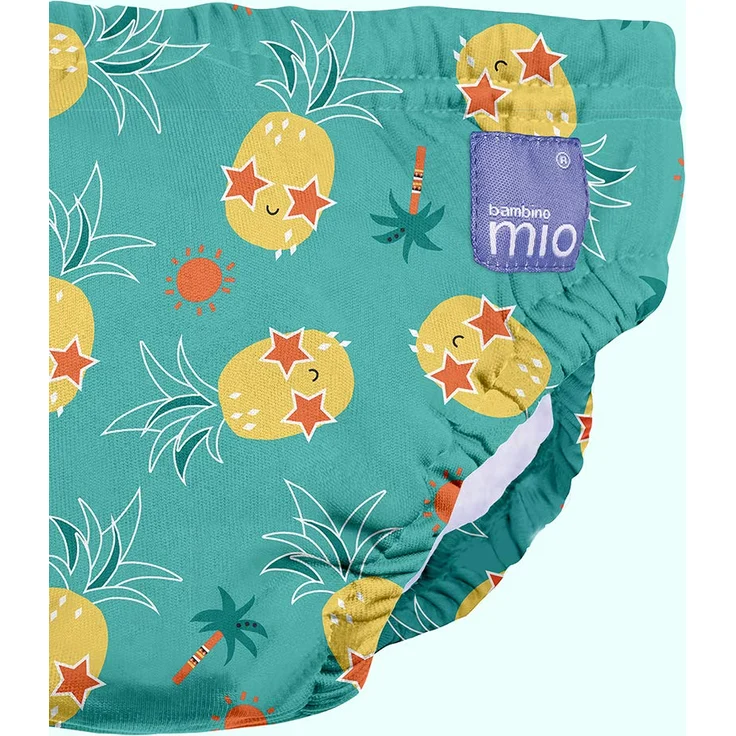 Bambino Mio, Wiederverwendbare Schwimmwindel, auslaufsicher, stylisch und leicht, Alberne Ananas, M (6-12 Monate) – Bild 4
