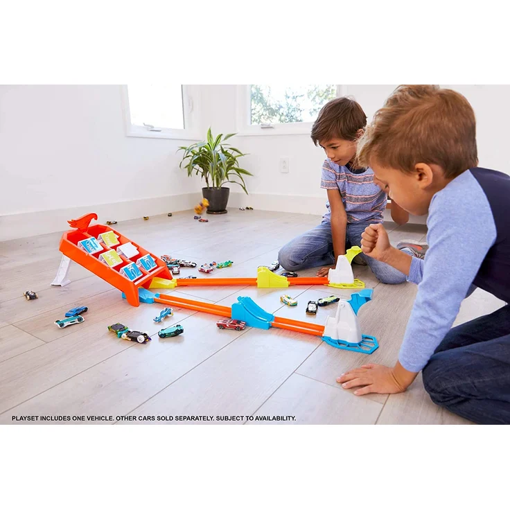 Hot Wheels GBF89 - Powersprung Challenge Trackset, Spielzeug ab 4 Jahren – Bild 7